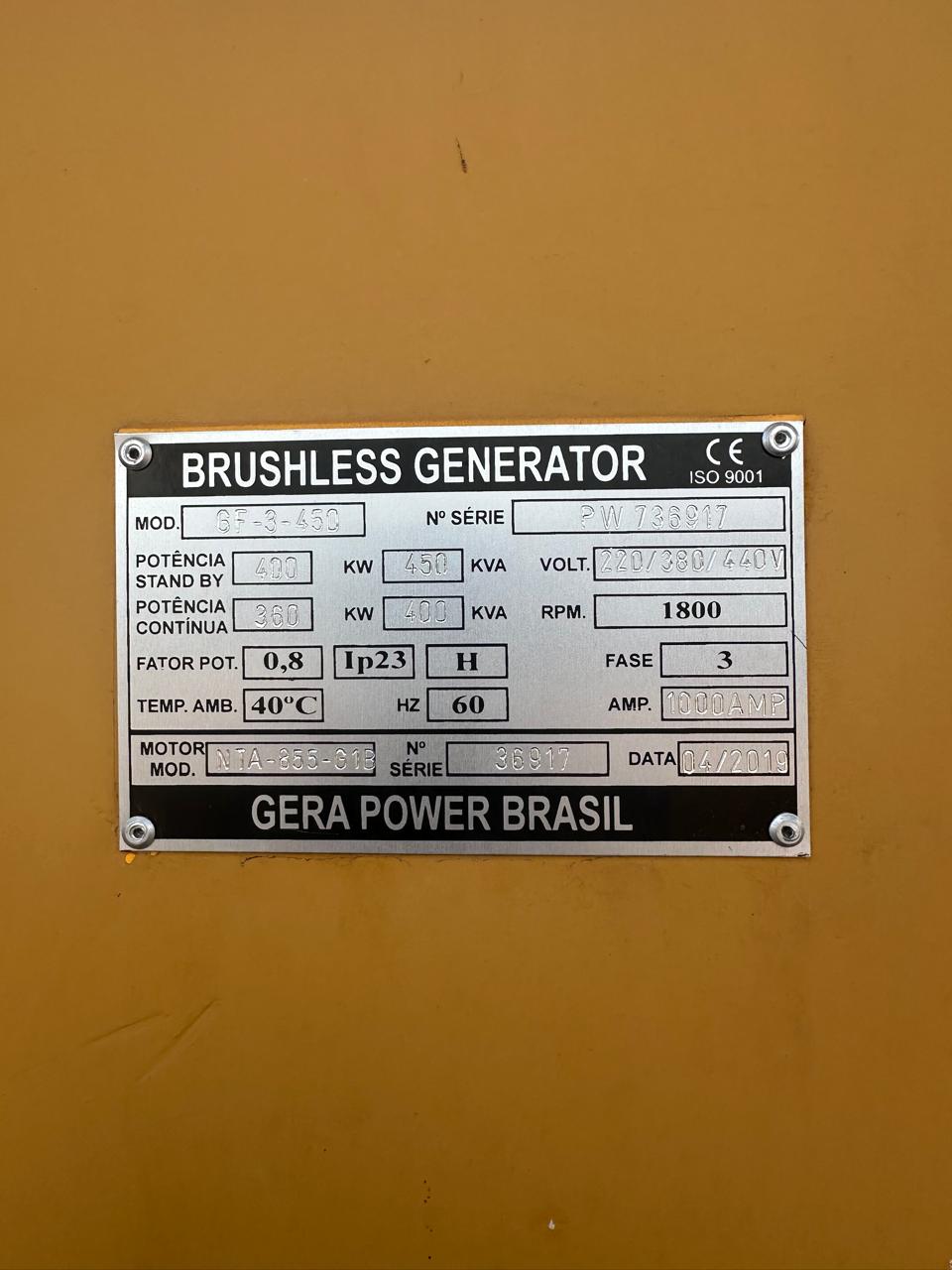 Grupo Gerador Diesel 450KVa - Foto 3
